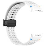 Cinturino per orologio in silicone con fibbia magnetica nera xDfind, For Samsung Galaxy Watch8 / Watch8 Classic