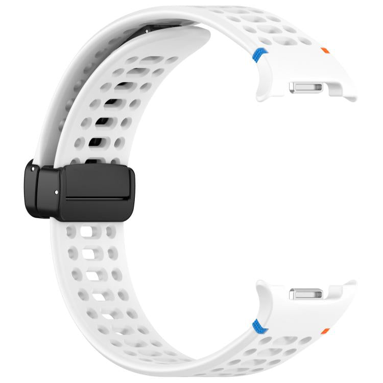 Cinturino per orologio in silicone con fibbia magnetica nera xDfind, For Samsung Galaxy Watch8 / Watch8 Classic