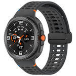 Cinturino per orologio in silicone con fibbia magnetica nera xDfind, For Samsung Galaxy Watch8 / Watch8 Classic
