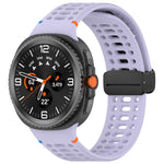Cinturino per orologio in silicone con fibbia magnetica nera xDfind, For Samsung Galaxy Watch8 / Watch8 Classic