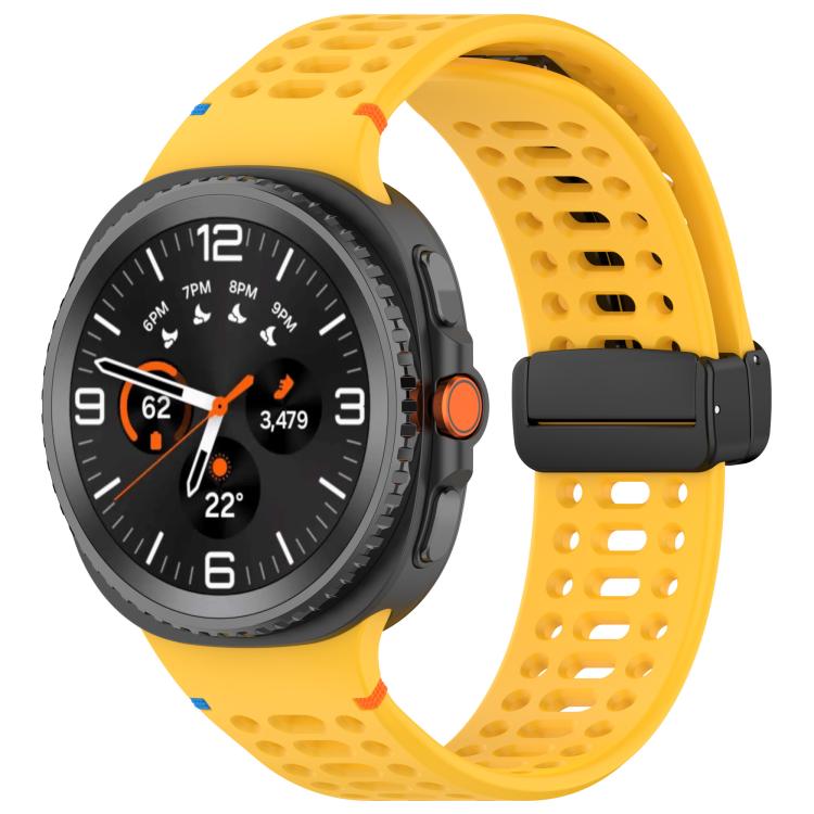 Cinturino per orologio in silicone con fibbia magnetica nera xDfind, For Samsung Galaxy Watch8 / Watch8 Classic
