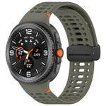 Cinturino per orologio in silicone con fibbia magnetica nera xDfind, For Samsung Galaxy Watch8 / Watch8 Classic