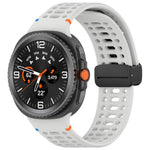 Cinturino per orologio in silicone con fibbia magnetica nera xDfind, For Samsung Galaxy Watch8 / Watch8 Classic