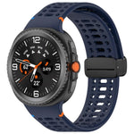 Cinturino per orologio in silicone con fibbia magnetica nera xDfind, For Samsung Galaxy Watch8 / Watch8 Classic