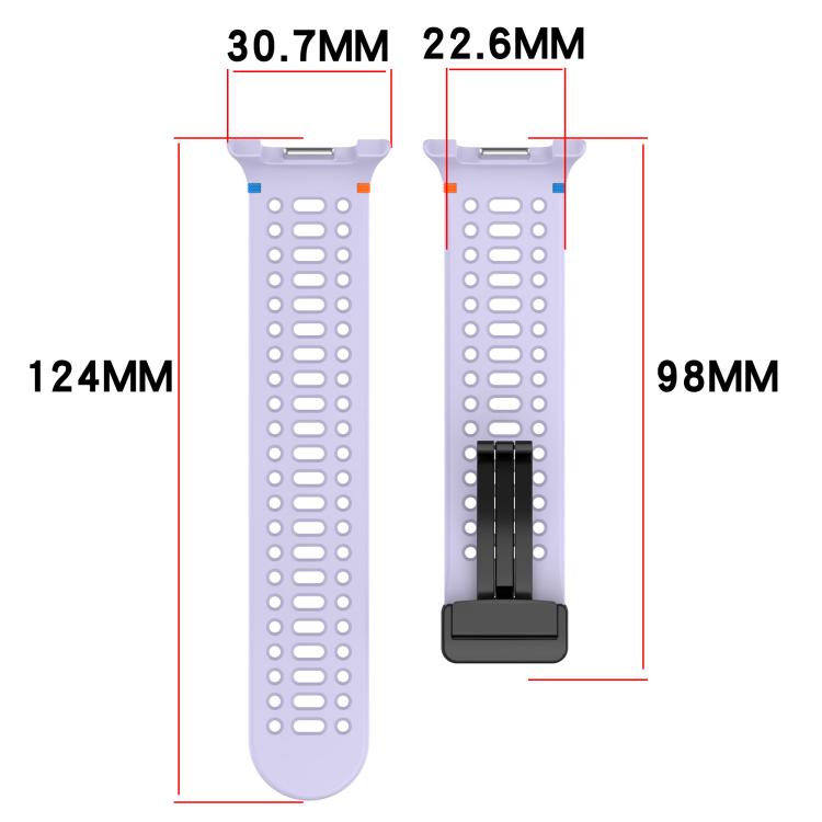 Cinturino per orologio in silicone con fibbia magnetica nera xDfind, For Samsung Galaxy Watch8 / Watch8 Classic