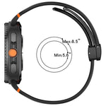 Cinturino per orologio in silicone con fibbia magnetica nera xDfind, For Samsung Galaxy Watch8 / Watch8 Classic