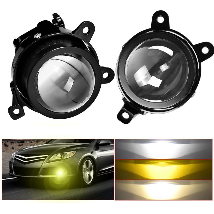 T11 Confezione da 2 pezzi, fendinebbia a doppia lente ad alta potenza da 55 W e 3 pollici, Low Holder for LADA Priora 2007-2013, High Holder for LADA VAZ 2170 / 2171 / 2072, Left and Right Oblique Angle for LADA 2190 / 2192
