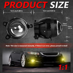 T11 Confezione da 2 pezzi, fendinebbia a doppia lente ad alta potenza da 55 W e 3 pollici, Low Holder for LADA Priora 2007-2013, High Holder for LADA VAZ 2170 / 2171 / 2072, Left and Right Oblique Angle for LADA 2190 / 2192