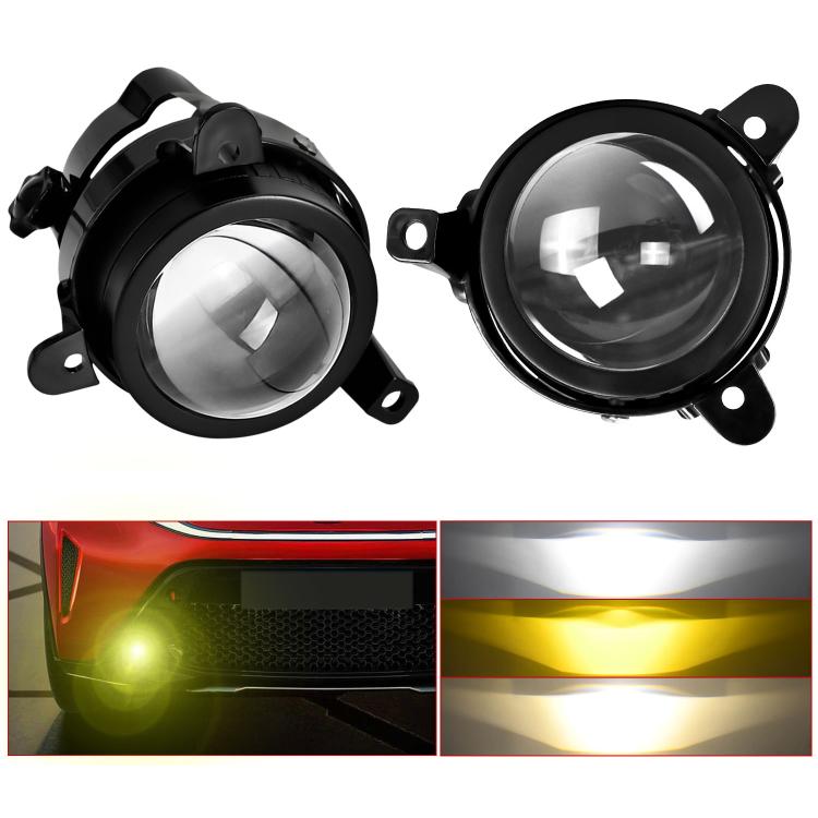 T11 Confezione da 2 pezzi, fendinebbia a doppia lente ad alta potenza da 55 W e 3 pollici, Low Holder for LADA Priora 2007-2013, High Holder for LADA VAZ 2170 / 2171 / 2072, Left and Right Oblique Angle for LADA 2190 / 2192