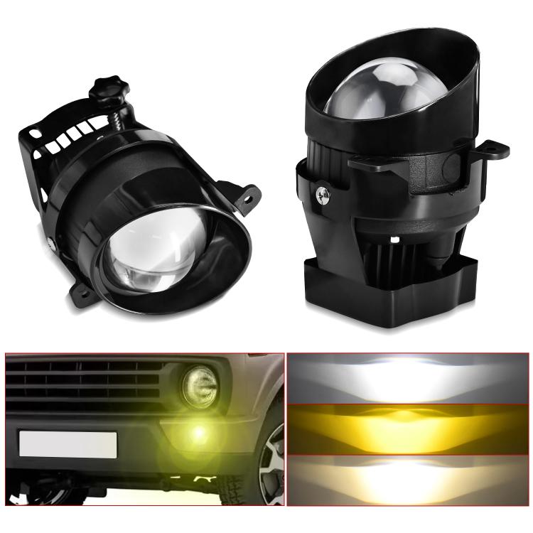 T11 Confezione da 2 pezzi, fendinebbia a doppia lente ad alta potenza da 55 W e 3 pollici, Low Holder for LADA Priora 2007-2013, High Holder for LADA VAZ 2170 / 2171 / 2072, Left and Right Oblique Angle for LADA 2190 / 2192