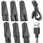 Adattatore convertitore da connettore DC 5,5 x 2,1 mm femmina a interfaccia per rasoio per ricarica., 7pcs / Set, 8pcs / Set