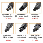 Adattatore convertitore da connettore DC 5,5 x 2,1 mm femmina a interfaccia per rasoio per ricarica., 7pcs / Set, 8pcs / Set
