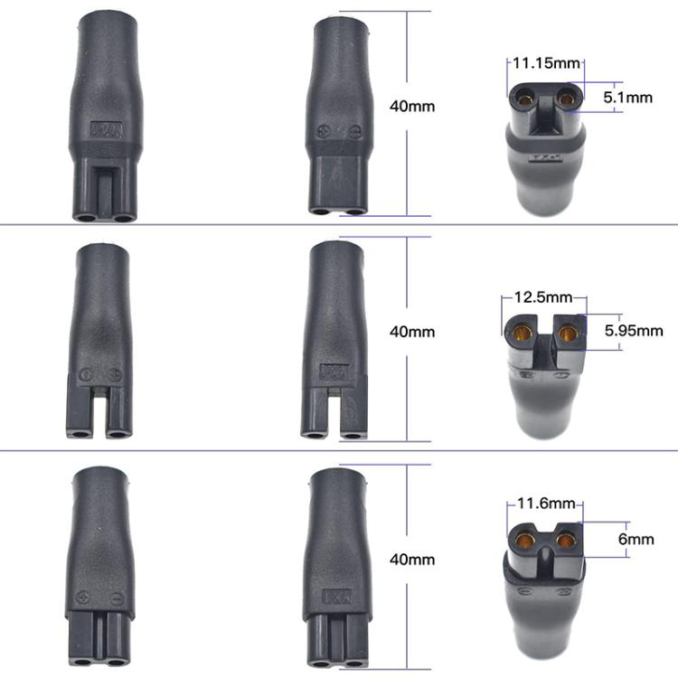 Adattatore convertitore da connettore DC 5,5 x 2,1 mm femmina a interfaccia per rasoio per ricarica., 7pcs / Set, 8pcs / Set