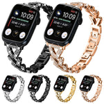 Cinturino per orologio xDfind Small Twist in metallo con diamanti, For Apple Watch 42 / 44 / 45 / 46 / 49mm 20mm, For Apple Watch 38 / 40 / 41 / S10 42mm 20mm