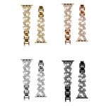 Cinturino per orologio xDfind Small Twist in metallo con diamanti, For Apple Watch 42 / 44 / 45 / 46 / 49mm 20mm, For Apple Watch 38 / 40 / 41 / S10 42mm 20mm