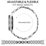 Cinturino per orologio in metallo con diamanti a torsione piccola xDfin da 20 mm, For Samsung Galaxy Watch FE/7/6/5/4 Classic