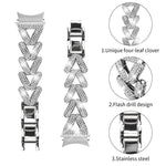 Cinturino per orologio in metallo con diamanti a torsione piccola xDfin da 20 mm, For Samsung Galaxy Watch FE/7/6/5/4 Classic