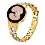 Cinturino per orologio in metallo con diamanti a torsione piccola xDfin da 20 mm, For Samsung Galaxy Watch FE/7/6/5/4 Classic