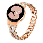Cinturino per orologio in metallo con diamanti a torsione piccola xDfin da 20 mm, For Samsung Galaxy Watch FE/7/6/5/4 Classic
