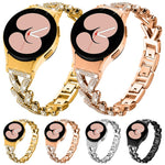 Cinturino per orologio in metallo con diamanti a torsione piccola xDfin da 20 mm, For Samsung Galaxy Watch FE/7/6/5/4 Classic