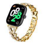 Cinturino per orologio in metallo con diamanti a torsione piccola xDfin da 20 mm, For Xiaomi Band 10 Pro/9 Pro/Redmi Watch 6/5/4, For Redmi Watch 3 Active / Watch 3 Lite, For Redmi Watch 3