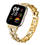 Cinturino per orologio in metallo con diamanti a torsione piccola xDfin da 20 mm, For Xiaomi Band 10 Pro/9 Pro/Redmi Watch 6/5/4, For Redmi Watch 3 Active / Watch 3 Lite, For Redmi Watch 3