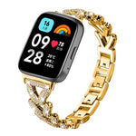 Cinturino per orologio in metallo con diamanti a torsione piccola xDfin da 20 mm, For Xiaomi Band 10 Pro/9 Pro/Redmi Watch 6/5/4, For Redmi Watch 3 Active / Watch 3 Lite, For Redmi Watch 3