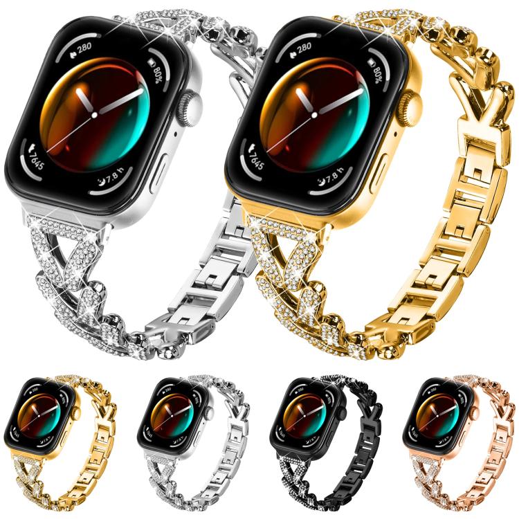 Cinturino per orologio in metallo con diamanti a torsione piccola xDfin da 20 mm, For Huawei Watch Fit 5 / Fit 5 Pro / Fit 4