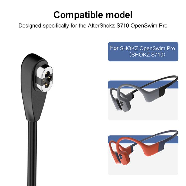 Cavo di ricarica magnetico a conduzione ossea per auricolari Shokz OpenSwim Pro S710, USB to 4 Pin, Type-C to 4 Pin