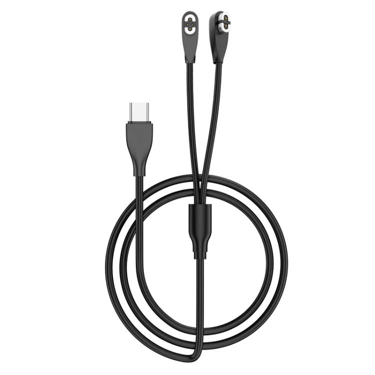 Cavo di ricarica magnetico 2 in 1 per auricolari a conduzione ossea Shokz, USB to 2 Pin / 4 Pin, Type-C to 2 Pin / 4 Pin
