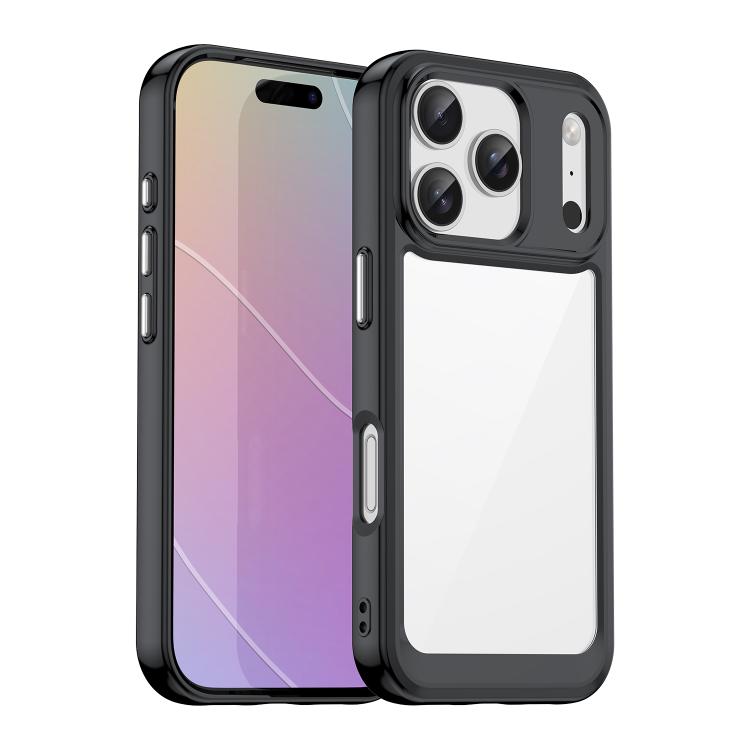 Custodia per telefono in acrilico e TPU della serie Colorful, For iPhone 17 Pro, For iPhone 17, For iPhone 17 Air