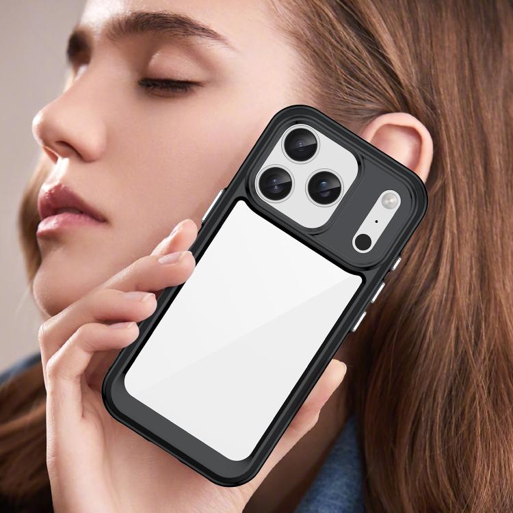 Custodia per telefono in acrilico e TPU della serie Colorful, For iPhone 17 Pro, For iPhone 17, For iPhone 17 Air