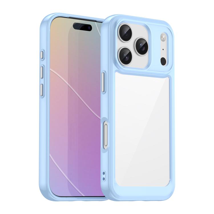 Custodia per telefono in acrilico e TPU della serie Colorful, For iPhone 17 Pro, For iPhone 17, For iPhone 17 Air