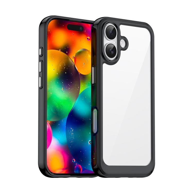Custodia per telefono in acrilico e TPU della serie Colorful, For iPhone 17 Pro, For iPhone 17, For iPhone 17 Air
