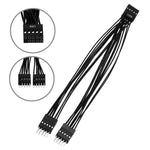 Desktop Computer Motherboard 2 in 1 9 Pin USB Adapter Extension Cable