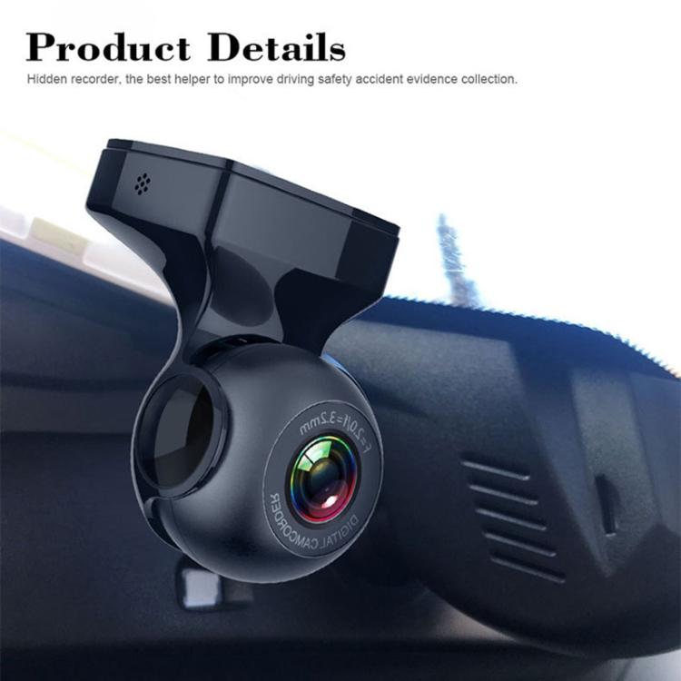 Registratore di guida nascosto per auto con visione notturna HD tramite USB WiFi