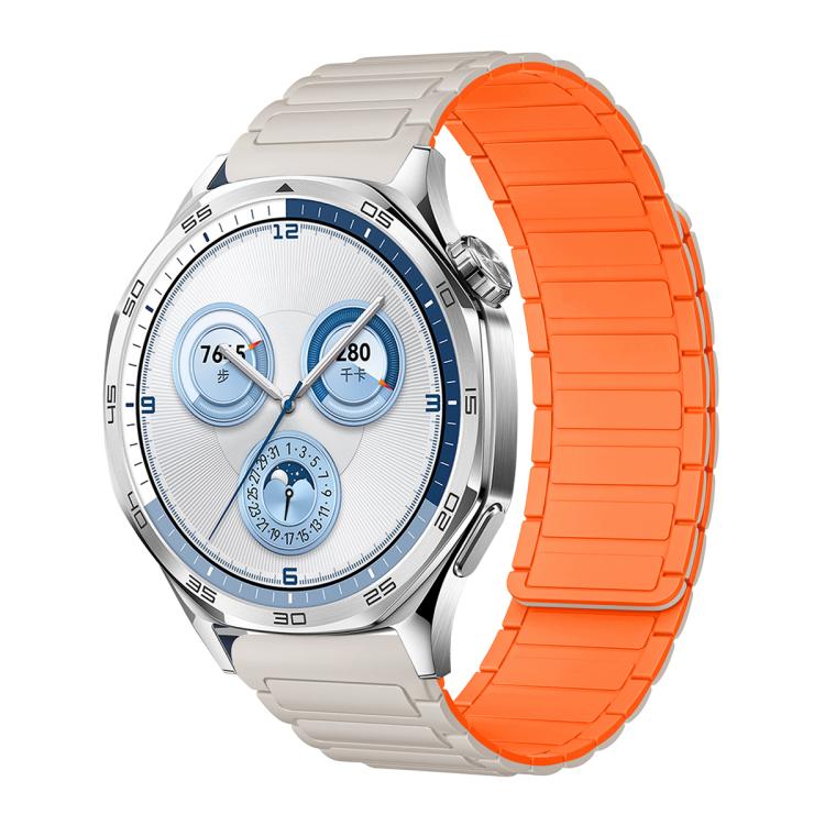 Cinturino per orologio magnetico in silicone con tre perline, 18mm
