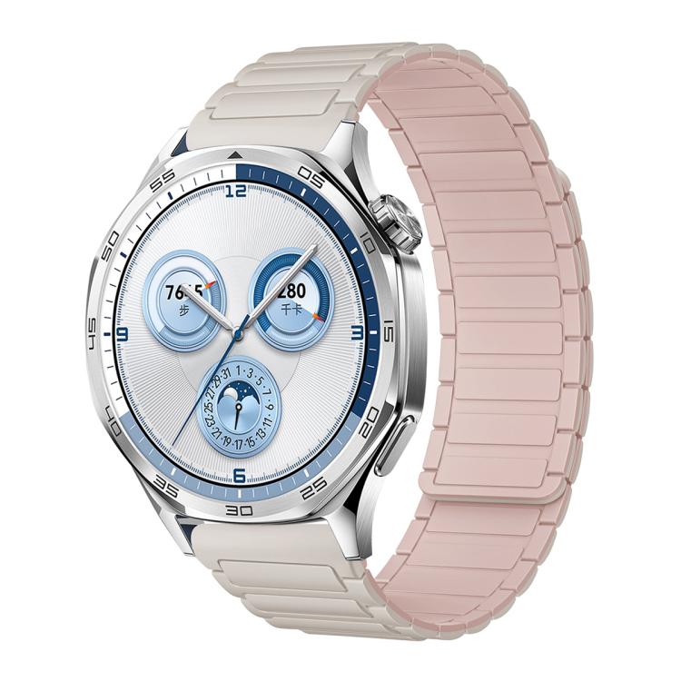 Cinturino per orologio magnetico in silicone con tre perline, 18mm