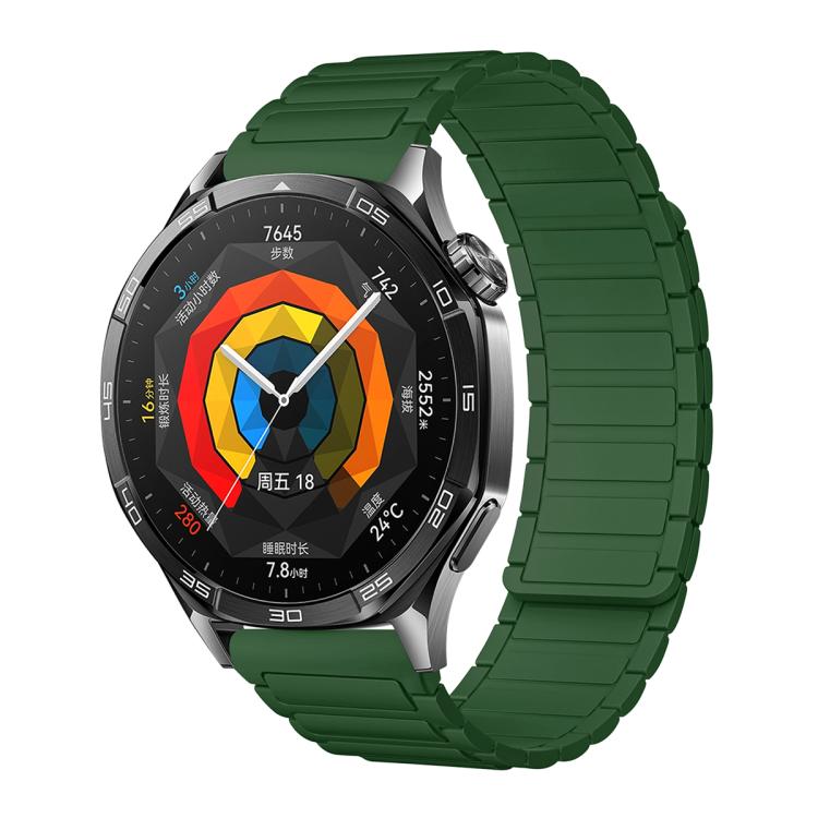 Cinturino per orologio magnetico in silicone con tre perline, 18mm