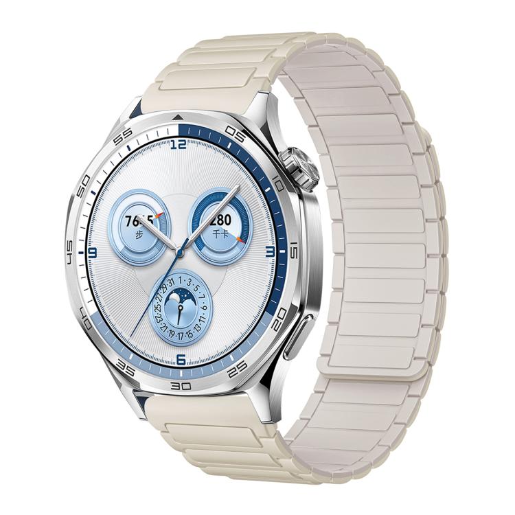 Cinturino per orologio magnetico in silicone con tre perline, 18mm