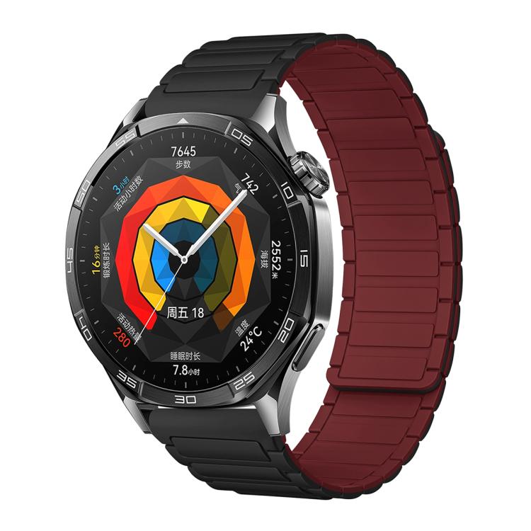 Cinturino per orologio magnetico in silicone con tre perline, 20mm