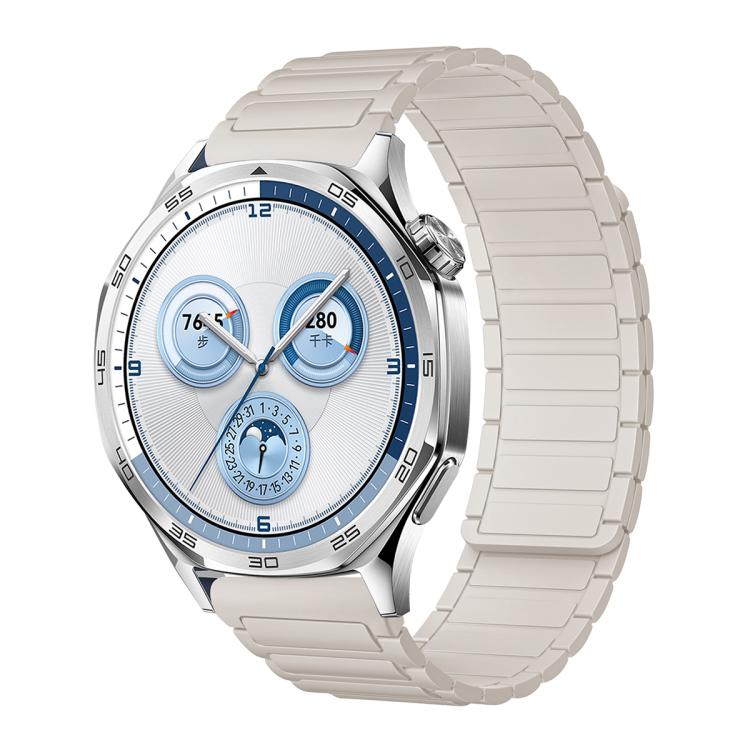 Cinturino per orologio magnetico in silicone con tre perline, 20mm