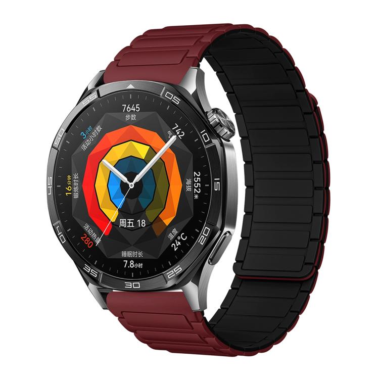 Cinturino per orologio magnetico in silicone con tre perline, 20mm