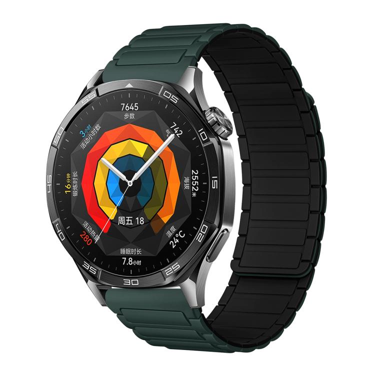 Cinturino per orologio magnetico in silicone con tre perline, 22mm