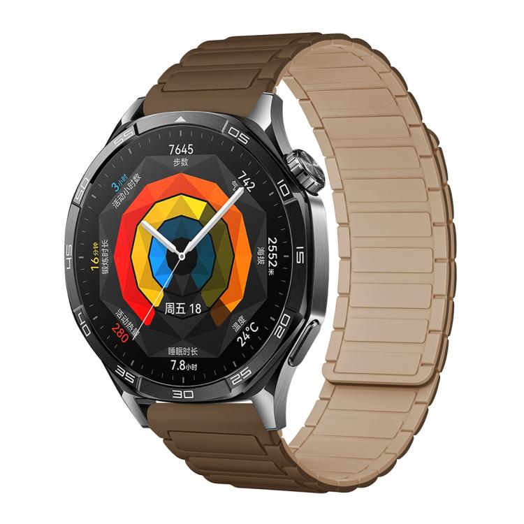 Cinturino per orologio magnetico in silicone con tre perline, 22mm
