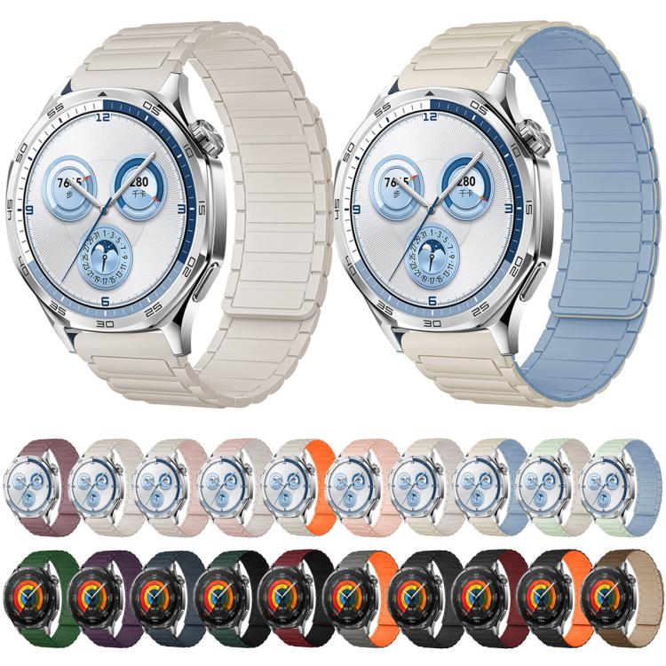 Cinturino per orologio magnetico in silicone con tre perline, 18mm