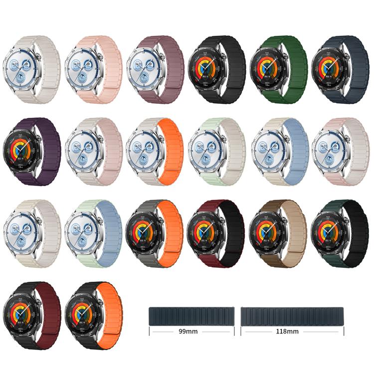 Cinturino per orologio magnetico in silicone con tre perline, 18mm