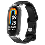 Cinturino per orologio in silicone con fibbia a farfalla e cassa trasparente, For Xiaomi Smart Band 9 / 9 NFC, For Xiaomi Mi Band 8