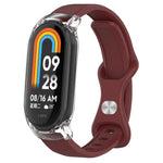 Cinturino per orologio in silicone con fibbia a farfalla e cassa trasparente, For Xiaomi Smart Band 9 / 9 NFC, For Xiaomi Mi Band 8
