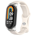 Cinturino per orologio in silicone con fibbia a farfalla e cassa trasparente, For Xiaomi Smart Band 9 / 9 NFC, For Xiaomi Mi Band 8
